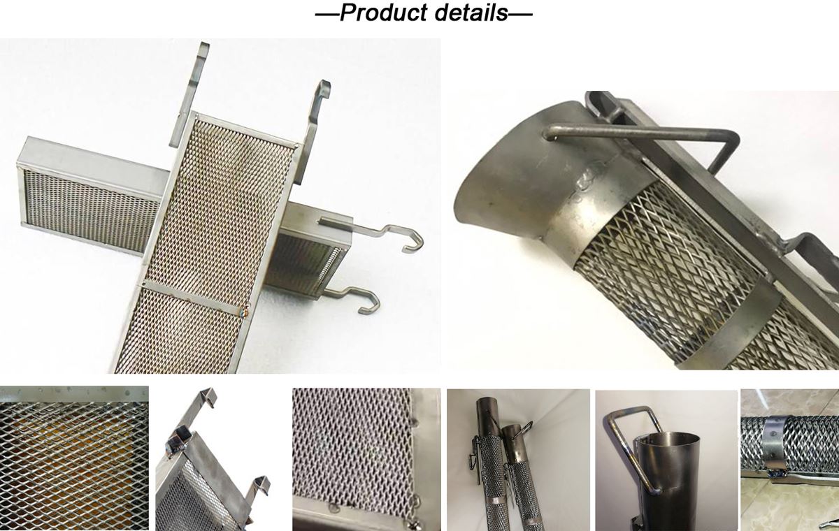 Electroplated titanium mesh basket